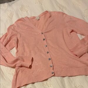 Garnet Hill Linen Button-Up Cardigan